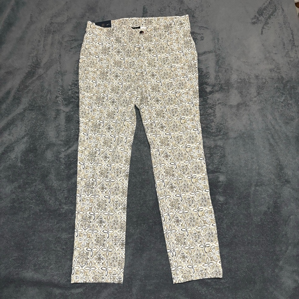 RAFAELLA Stone‎ Comfort Stretch Dressy Slim Leg Pull On Pants NWT